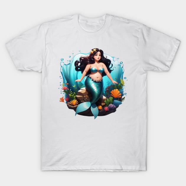 Raven Plus size Mermaid Beauty T-Shirt by MGRCLimon